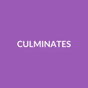 Từ vựng culminates: [V] Đạt đến đỉnh điểm, kết thúc bằng