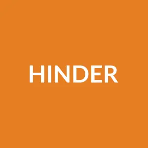 Từ vựng hinder: [v] cản trở, ngăn cản