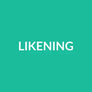 Từ vựng likening: [V-ing] So sánh, ví von (dạng V-ing của 'to liken')