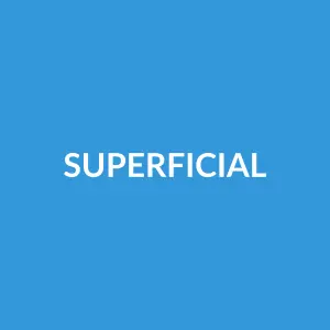 Từ vựng superficial: [adj] Hời hợt, nông cạn (không sâu sắc)