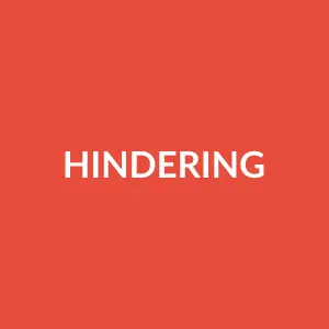Từ vựng hindering: [verb] Cản trở, làm chậm lại.