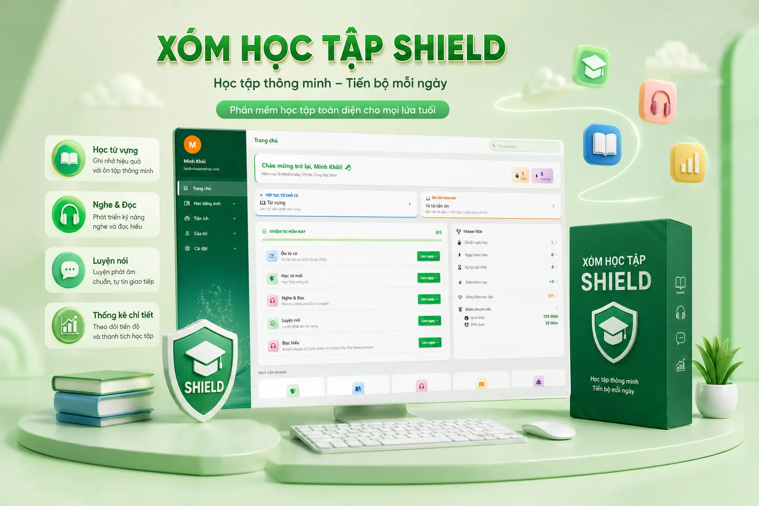 Phần mềm Xóm Học Tập (Bản quyền 1 năm)